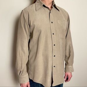 Vintage Oleg Cassini Suede Button Down